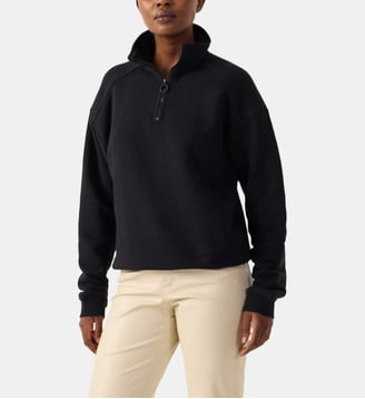 Sweatshirt demi-zippé Line - Jott - Noir