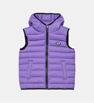 Veste matelassée avec logo imprimé - Diesel Kids - Violette