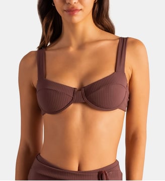 Haut de bikini balconnet chocolat - Robin Collection - Marron