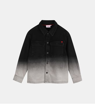 Sur-chemise - Hugo Kids - Denim black lave