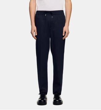 Pantalon droit élastiqué - Sandro - Midnight blue