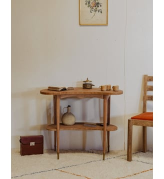Console en bois Francine N°875- Produit chiné - Debongout - Bois clair