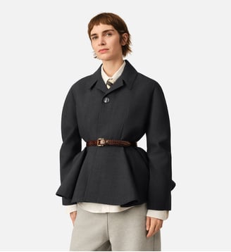 Veste à basque en laine - AMI Paris - Gris carbone