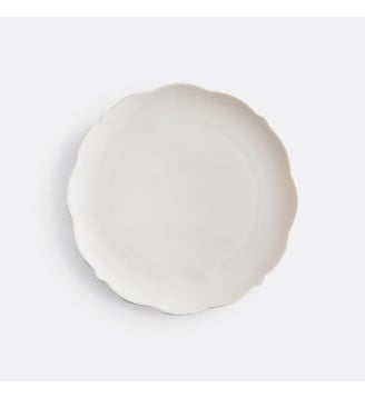 Lot 4 assiettes dessert en porcelaine - La Redoute Interieurs - Blanc