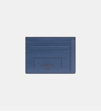Porte-cartes Max en cuir - Lancel - Bleu pétrole