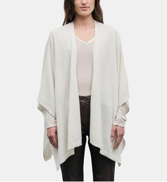Gilet poncho en cachemire - REYA - Gerard Darel - Écru