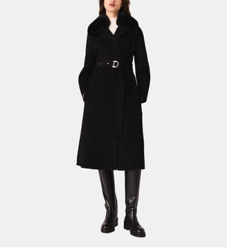 Manteau double face à col amovible Maje