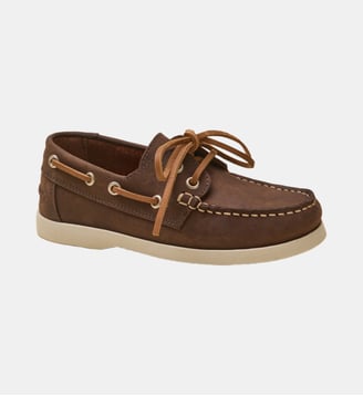 Chaussures bateau en cuir - Cyrillus - Marron