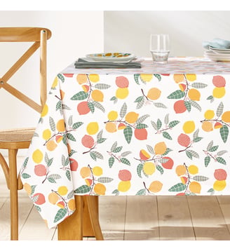 Nappe coton enduit Citron La Redoute Interieurs