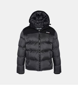 Doudoune à capuche unisexe - Schott - Anthracite