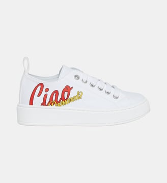 Baskets avec détail graphique "Ciao" - Dsquared2 - Blanc