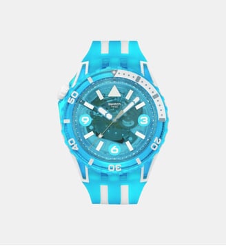 Montre Scubaqua Bleu clair SSCU09S100 - Swatch - Blanc