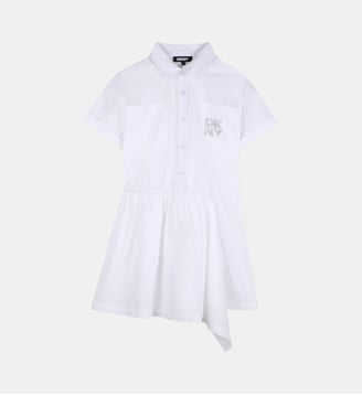 Robe à manches courtes - DKNY - Blanc