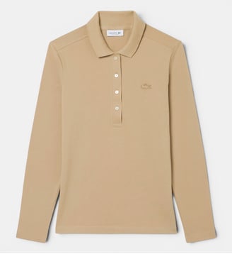 Polo L.12.D slim fit en mini Piqué stretch - Lacoste - Beige