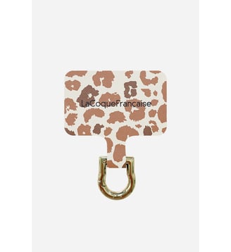 Adaptateur universel chaîne de téléphone avec attache léopard marron - La Coque Française - Marron