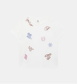 T-shirt manches courtes col rond imprimé broderie TAIGO La Petite Etoile