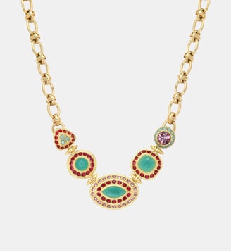 Collier   - Traviata - Satellite - Vert et rose