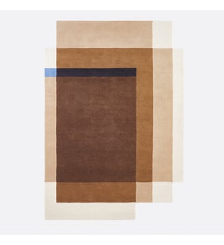 Tapis en laine motif déstructuré - La Redoute Interieurs - Marron