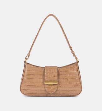 Sac à main en cuir effet texturé - Lancaster - Sable