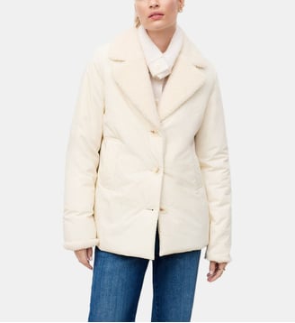 Manteau galet - Coton - Caroll - Écru