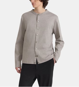 Cardigan pression - Agnès b. - Marron seigle