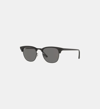 Lunettes de soleil Carré RB3016 Clubmaster Classic - Ray Ban - Noir effet froissé sur noir