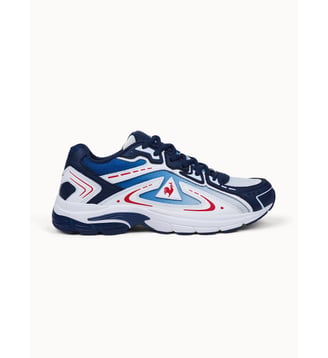 Sneakers running avec mesh dégradé et cuir Roadtrack - Le Coq Sportif - Dress blue et fiery red