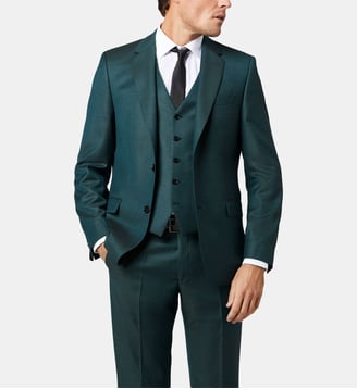 Veste de costume en laine regular Duncan - AMF - Digel - Vert foncé