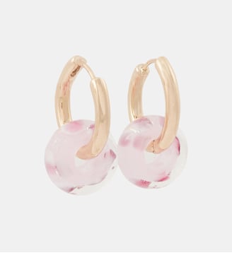 Petites créoles perles de verre - Balaboosté - Rose