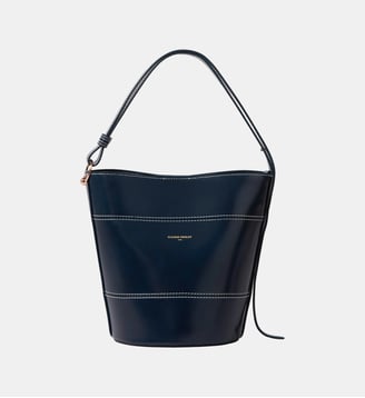 Sac seau Solveig cuir - Claudie Pierlot - Marine