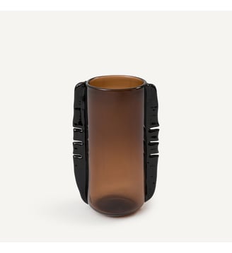 Vase en verre soufflé à la bouche, H32 cm AM.PM