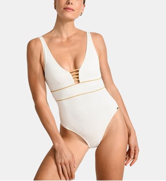 Maillot 1 piece Suzelle - Livia - Écru