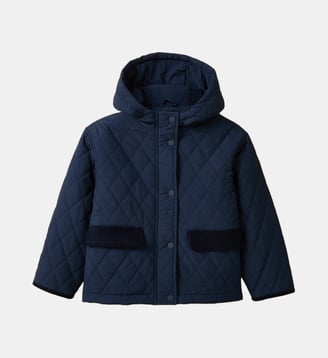 Blouson matelassé col montant Fille - Cyrillus - Marine