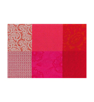 Set de table enduit Fleurs de Kyoto - Le Jacquard Francais - Cerise