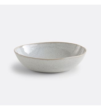 Lot de 4 assiettes creuses grès - La Redoute Interieurs - Gris clair