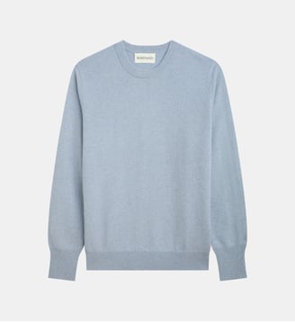 Pull col rond Origines - Bompard - Bleu glacier