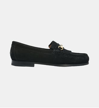 Mocassin belmont morsetti cuir - cuir velours - Fairmount - Noir