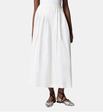 Jupe longue à taille élastiquée - Pinko - Blanc et blanche neige