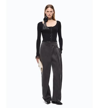 Pantalon carotte portefeuille - Pinko - Noir