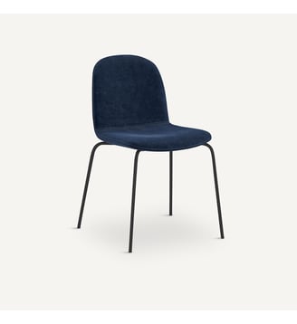 Chaise velours Tibby - AM.PM - Bleu éclipse