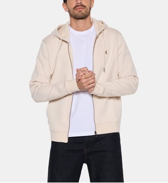 Sweat Shirt en coton CITY HOOD ZIPPE - Chevignon - Beige
