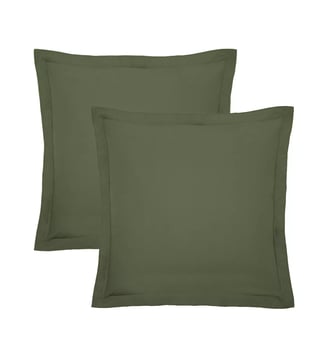 Lot de 2 taies percale de coton - Garnier Thiebaut - Kaki