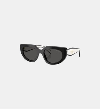 Lunettes de soleil Ovale PR D02SF - Prada - Noir