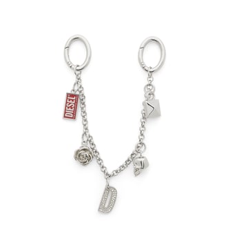 Chaîne en métal avec pendentifs iconiques - Diesel - Gris argente