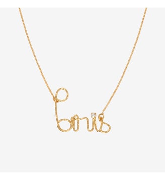 Collier doré paris - bling - Caroline Najman - Cristal blanc