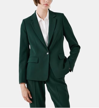 Veste vantea2 - Motif uni - Polyester - Coupe droite - Caroll - Vert foncé