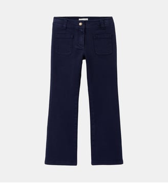 Pantalon flare Fille en twill - Cyrillus - Marine