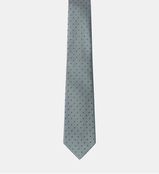Cravate En Sergé De Soie À Pois Mayfair - Hackett London - Menthol green