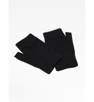 mitaines Edouard en laine noires - Agnès b. - Noir