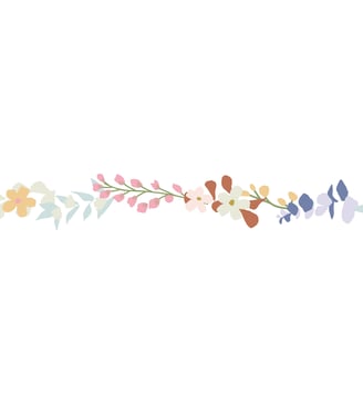 Frise adhésive fleur Liv - Mimi' lou - Multicolore